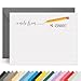 Personalized Stationery Teacher Note Cards with Envelopes – Custom Minimalist Thank You Cards, 12 Flat Note Cards & Colored Envelopes – Crush-Resistant Gift Packaging (Writing Pencil)