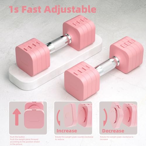 Set of 2 Adjustable Dumbbells 50lbs