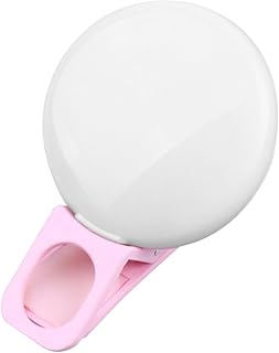 NUOBESTY Mini Anillo De Luz Circular para Teléfono con Clip Luz LED Portátil para Computadora Portátil Lente De Maquillaje De Color Luz para Cámara Selfie Luz para Teléfono Luz De