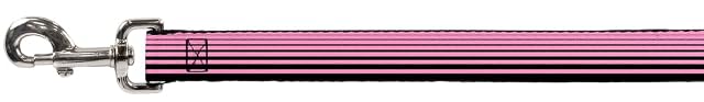 Foto 3 de 4 de Buckle-Down DL-W31946 Stripe Transition Black / Pink Pet Leash, 4' de Largo - 1" de Ancho