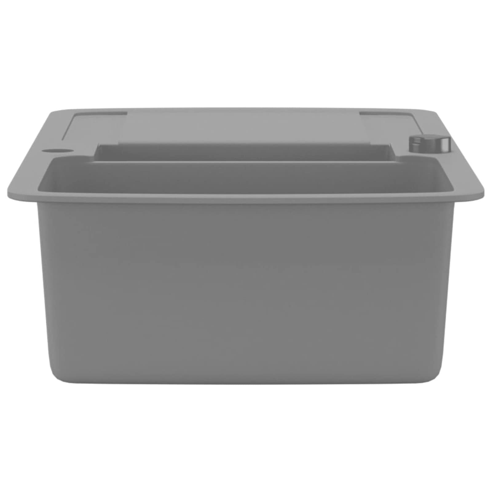 Gecheer Fregadero de Cocina con Dos Senos de Granito Gris,Encimera Cocina,Mueble Pila lavadero,Type 1