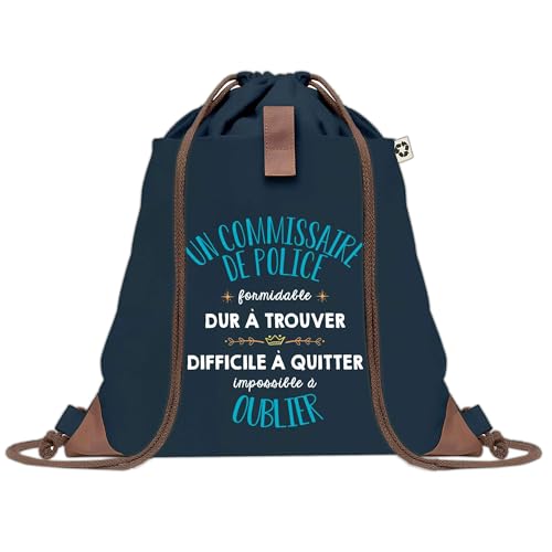 Sac à dos toile bleu Commissaire de Police formidable sac de sport et pochette