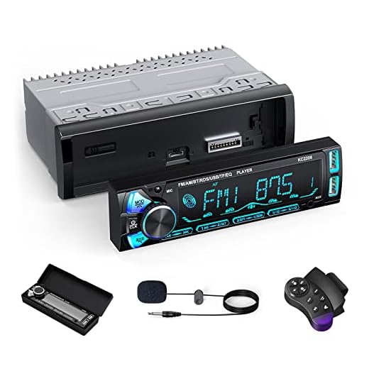 Radio Coche Extraible Autoraido Bluetooth, Wistrue Radio Coche 1 DIN Bluetooth 5.0 Manos Libres Radio stéreo de Coche con Reproductor Soporta FM/AM/RDS/SD/AUX/WMA/WAV/MP3/USB/Control Remoto 65W X 4