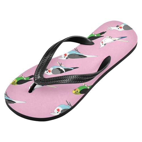 Burbuja Cockatoos Flip Flops for Women Men, Soft Thong Sandals Rubber Slippers for Pool Beach Essentials2