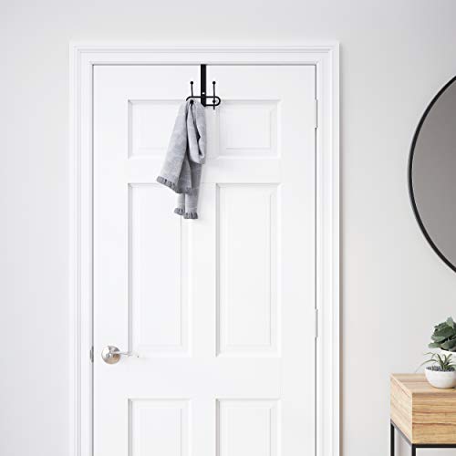 Franklin Brass Otd002F-Fb-C 2-Hook Over The Door Storage Rack, Matte Black #TOP3
