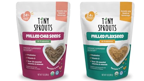 Organic Milled Chia Seeds 1-Pack and Flaxseed 1-Pack