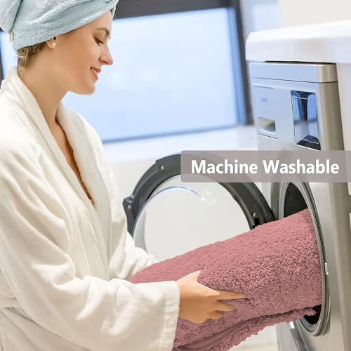 Image of LUXE HOME INTERNATIONAL Microfiber Rectangular Home Bath Mat Super Soft Non Slip Vegas Mats for Bathroom, Kitchen, Bedroom, and Door (40X60 Cm, Fuscia) Pack of 1