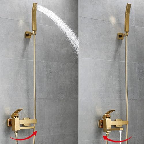 Robinet de baignoire mitigeur en laiton à double sortie d'eau - 7