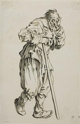 Poster Impression Tableaux Graffiti Art Mural le mendiant Jacques Callot Décoration Murale