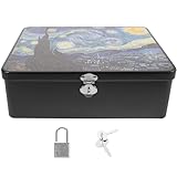 Beavorty Caja Metálica Decorativa Tapa y Cerradura para Guardar Joyas y Objetos Pequeños en Dormitorio o Banquetes