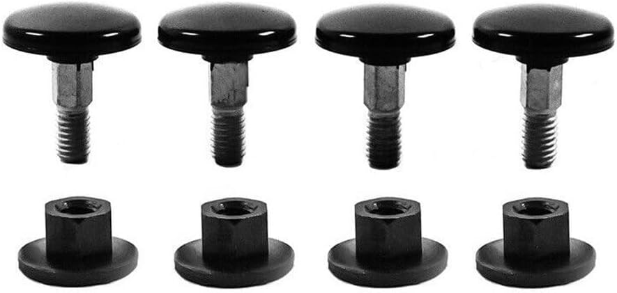 Rear Hatch Hinge Bolts & Nuts Set of 4 Black for Chevy for Camaro 1982-1992,for Pontiac for Firebird 1982-1992 HM20309167-KIT