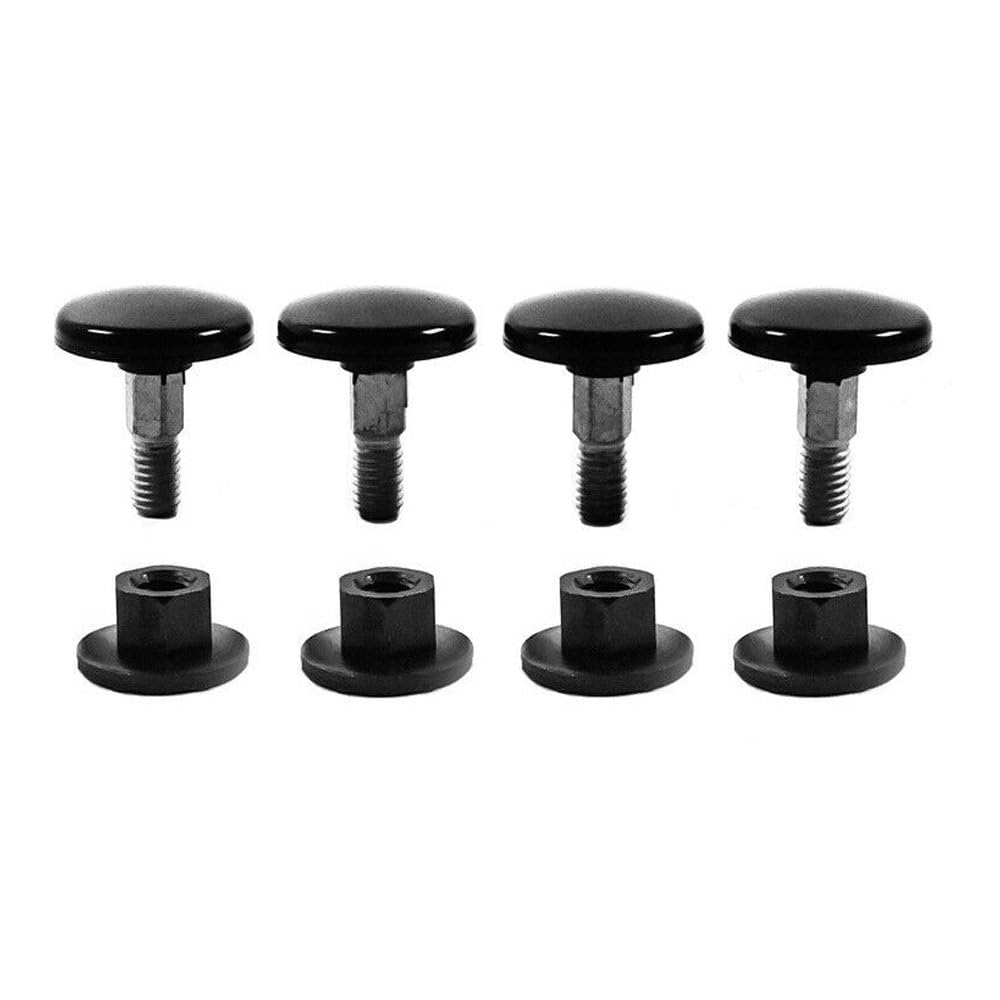Rear Hatch Hinge Bolts & Nuts Set of 4 Black for Chevy for Camaro 1982-1992,for Pontiac for Firebird 1982-1992 HM20309167-KIT