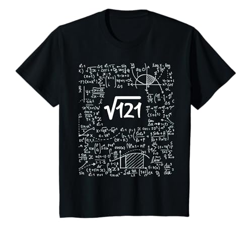 Niños Square Root Of 121 Birthday Gift 11 Years Old Math Nerd Geek Camiseta