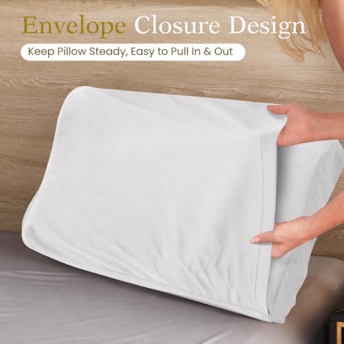 Image of Cooling Contour Cervical Pillowcase, White, 24x14x5 /3.7 Inches, 1 Piece