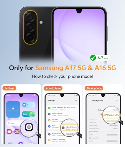Image of FNTASE for Galaxy A17 /A16 5G Phone Case: for Samsung A17 Cases [Compatible with Magsafe] [Screen Protector] Matte Translucent Military Grade Protection for Samsung A 17 & A 16 4G Cover - Purple