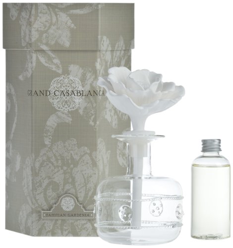 Zodax Grand Casablanca Porcelain Diffuser, Tahitian Gardenia Scent #TOP2