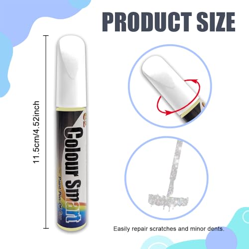 QZTYTY Touch Up Paint for Cars, Touch Up Paint Pen, Scratch Remover for Vehicles, Universal Car Accessories Exterior Decoration Touch-up Pen Car Scratch Remover for Minor Scratches for Most Cars (Pearl white)