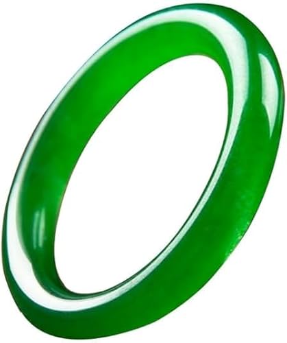 URED Natural Green Jade Bracelet Bangle for Women Feng Shui Bracelet With Box Full Green Jade Bracelet Good Luck Birthday Women Bangle Round Natural Stone Bracelet for Healing Wealth