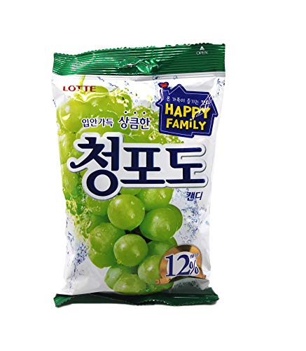 Korean Candy K Food Green Grape Flavor Hard Candy (153G 5.39Oz) #TOP1