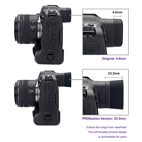 Extended Type Eyecup Long Soft Silicone Eyepiece for Canon EOS R3 Camera Replaces Canon ER-h & ER-He Eye Cup - Image 2