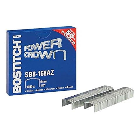 Bostitch 1050-częściowy zestaw zszywek (SB8-168AZ), zawiera 10 opakowań po 1050 zszywek do płaskich zszywaczy B8 New Gen, B8 Mini, B8 Classic Staplers