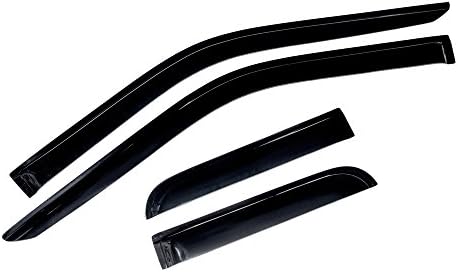 Sizver Smoked Window Visors/Wind Rain Deflector Rain Guard For 2015-2017 Ford F-150 ^SUPER CAB ONLY!^