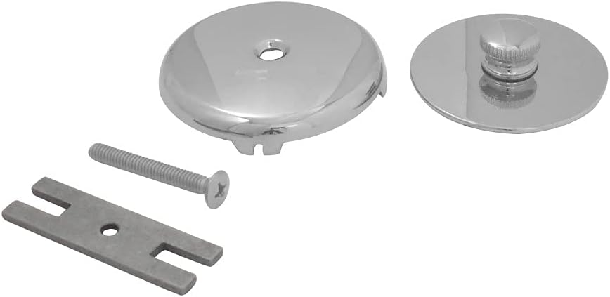 Kingston Brass DTL5303A3 Tub Drain Stopper with Overflow Plate Replacement Trim Kit, Antique Brass