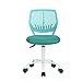 Produktbild LeMonde Bürostuhl Höhenverstellbarer Computerstuhl, Stoff Sitz Drehstuhl Armless für Arbeitszimmer, Aqua