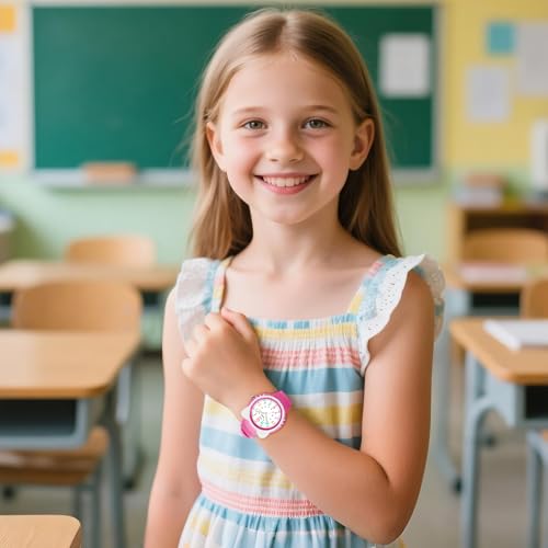 Image of Juboos Kids Watch Analog for Boys Girls Toddler, 3ATM Waterproof Wirstwatch Learning Time and Easy to Read