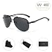 Aviator Sunglasses RAYSUN Aluminum Semi Rimless Polarized Vintage Sun Glasses for Men Women UV 400 with Sun Glasses Case