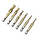 6Pcs/Lot Tap Drill Bits 1/4 Inch HSS Hex Shank Titanium Coated Thread Screw Tapping Drilling Deburring Tools TMP1105 (Color : 6PCS Long Style)