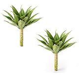 Velener Artificial Agave Plant Set: Faux Aesthetic Plants for Home Decor, Realistic UV Resistant Fak