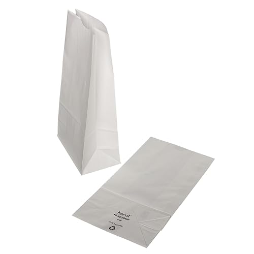 Miniatura 4 de Bolsas de almuerzo de papel Karat de 4 libras - Blancas, 2,000 unidades - Bolsas de papel versátiles para pequeñas empresas, bocadillos, palomitas o