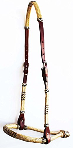 FERGRELM Horse Western CORE BOSAL Hackamore BITLESS Bridle Headstall Mecate 27902