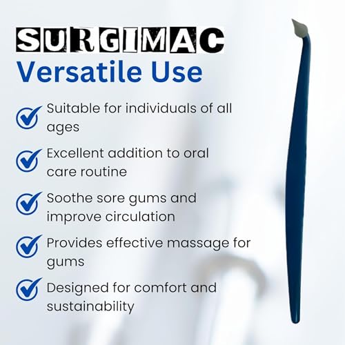 SurgiMac Gum Massager Dental Picks – Rubber Tip Oral Care Tools, Floss Picks for Teeth Cleaning, Plaque Remover, Soft Gum Stimulators | 10-Pack - Thumbnail 6