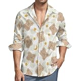 Instrucciones de cuidado: nuestras camisas de manga larga Kawaii Bear para hombre se pueden lavar a máquina o a mano con facilidad. Sigue las instrucciones de cuidado para mantener tu camisa con un aspecto fresco y elegante para cada ocasión