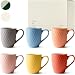 Produktbild KIVY Tassen Set 6er x 400ml - Große Kaffeetassen Set 6er - Kaffeetasse groß - Teetassen Set - Kaffee Tassen Sets - Kaffeebecher Keramik Becher Set - Bechersets - Kaffeepott Modern - Kaffeehäferl