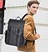 KingTo Laptop Backpack for Men Luxury Anti-Theft Travel Backpack Casual Business Waterproofing Computer Bag (woven black)