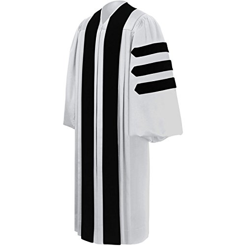 White Pastor/Clergy Robe – Deluxe Fluted Fabric Clergy Robes For Pastor 57 (6'0