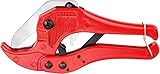 Cornat Rohrschere - max. Ø 42 mm - Für jegliche Verbundrohre & Rohr-Installationen - Mit Ratschensystem - rot - Aus Metall / Verbundrohr-Schere / Spezial-Schere / VRST661600