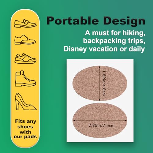 Image of Moleskin for Blisters, Adhesive Moleskin Pads, Moleskin Padding for Feet, Shoes, Toes, Heel | Blister Prevention and Reduce Friction (20 Sheets - 40 Pieces Total)
