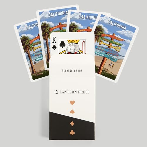 Baraja de poker Lantern Press California 52 cartas miniatura 6