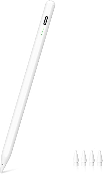 Stylus Pen for iPad (2018-2025) - 13 Minutes Fast Charging, Palm Rejection,Tilt Sensitivity, Compatible Apple iPad 11 A16/10/9/8/7/6th Gen, Pro 12.9/11/13 Inch M4, Air 3/4/5/M2/M3, Mini 5/6/7 - 1