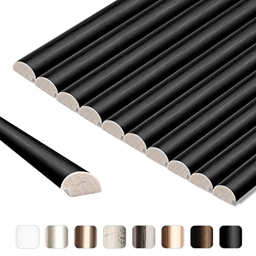 Stickgoo 10-Pack Tile Edge Trim, 12" Wall Molding Trim For Peel And Stick Backsplash Tile, No Self-Adhesive Tile Edge Decorative Liner (Matte Black) #TOP29