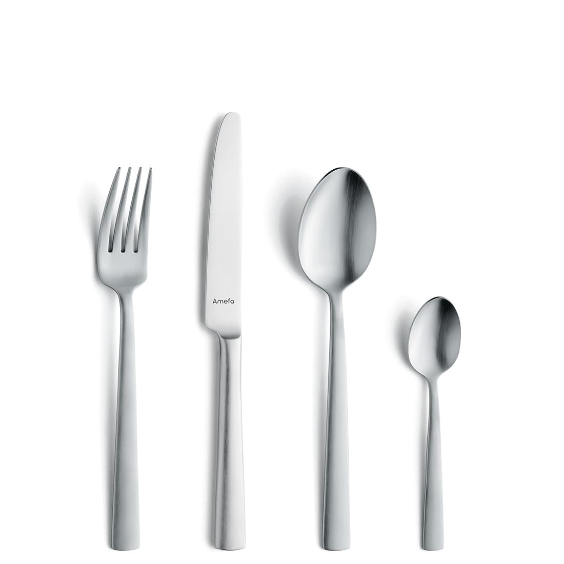Amefa Ventura Besteck Set 6 Personen, 24-teilig, Edelstahl 18/0, rostfrei und spülmaschinenfest, mattierte Oberfläche, Zeitloses Besteckset 6 Personen