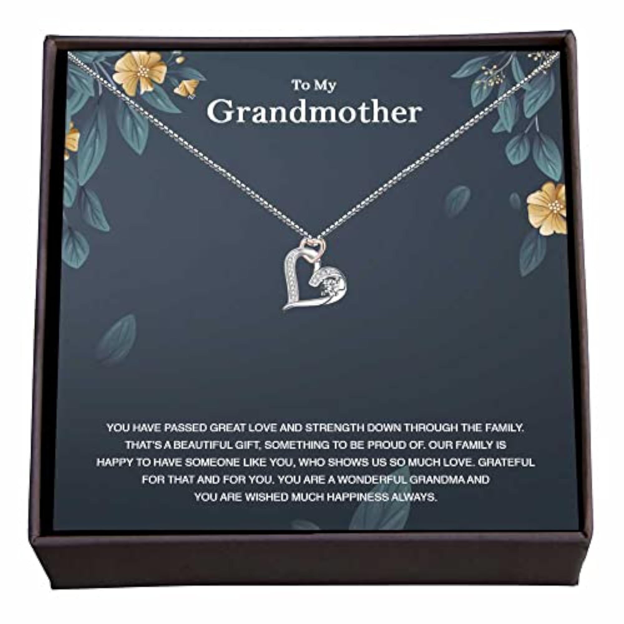Waterdrop Pendant Necklace with Personalized Message Card
