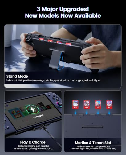 Image of Gammeefy JC400 Gen 2 Switch 2 Controller with Hall Effect Joysticks | Enhanced Grip | Switch 2 Handheld Controller Replacement Switch 2 Pro Controller | 8 Color RGB Lighting, Turbo, Macros, Black