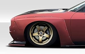 BRIGHTT-23897910 FRP (Fiberglass Reinforced Plastics) Circuit Style Fender Flare - Compatible With/Replacement For Challenger 2008-2020 - 4 Piece