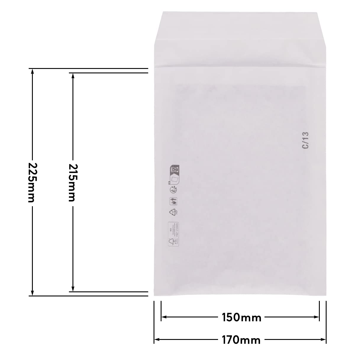 verpacking 100 buste per spedizioni in carta, 170 x 225 mm, formato A5, con imbottitura in carta, ideali per l'ambiente