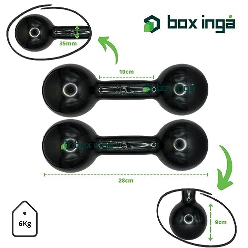 Par de Halteres Revestidos - 6 Kg